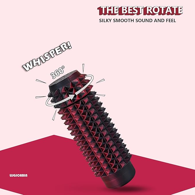 Little Ouchies Pain Fidget, Pain Stim Fidget for Adults, Spiky Sensory Stim Tool for Anxiety and Stress Relief(Black+Red Laser)