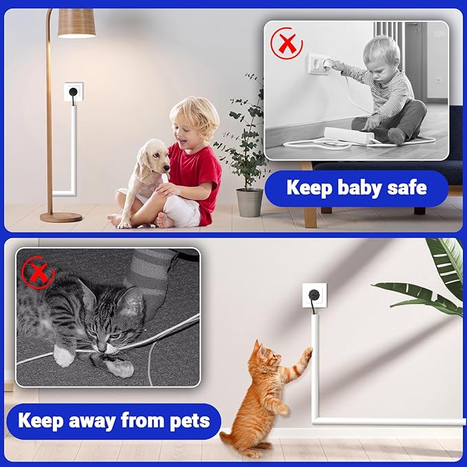 Flexible Cable Concealer for 78in Wall Mounted TV, Self-Adhesive Cord Hider - W0.59inxH0.39in, White