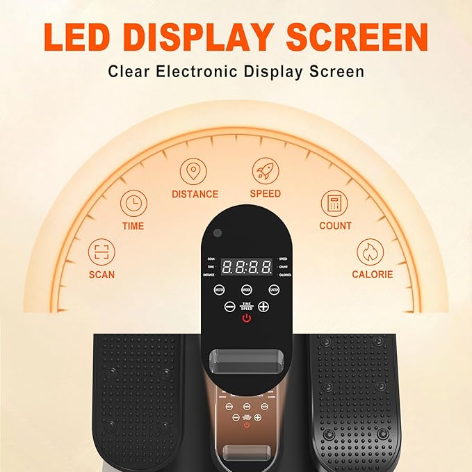 HOTSWEAT Under Desk Elliptical Machine, Ellipse Leg Exerciser as Seen on TV for Seniors with Remote Control, Portable Electric Seated Pedal Exerciser with 12 Speed Levels for Home Office