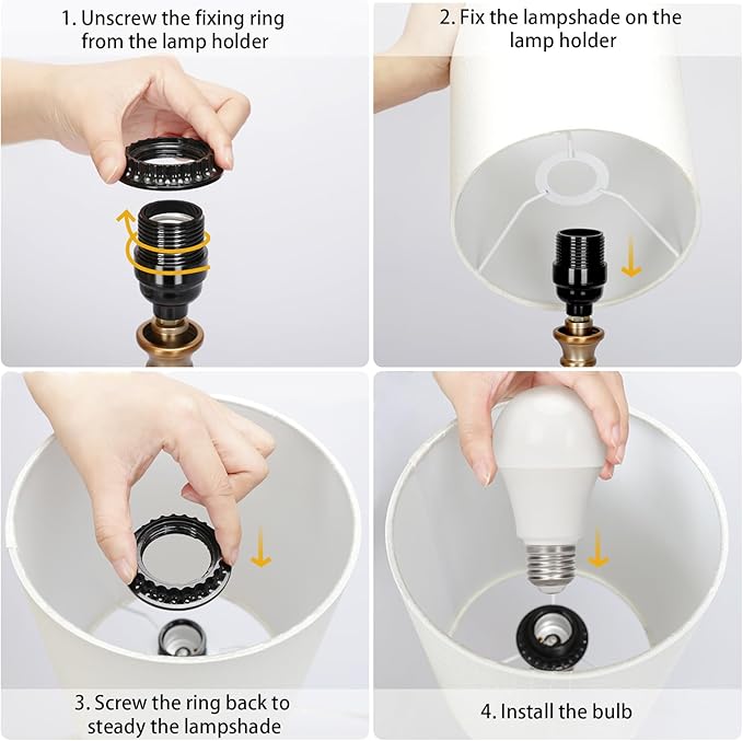 Boncoo Set of 2 Bedside Touch Lamps, 16 Inch Dimmable Small Nightstand Lamp, Night Light Lamp Simple Touch Table Lamp with Brass Metal Base for Living Room Bedroom Office, A19 3000K Led Bulb Included