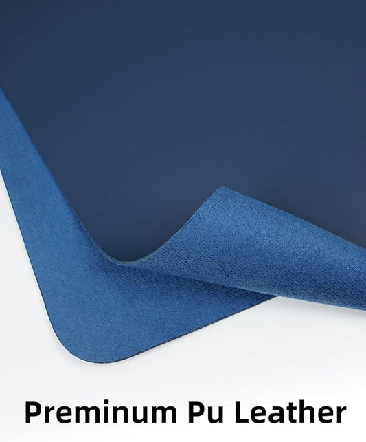 Leather Desk Pad Blotter,Mouse Pad,Office Desk Mat, Non-Slip PU Leather Desk mat,Large Desk mat,Waterproof Keyboard mat for Office/Home/Decor (Midnight Blue,48" x 24")