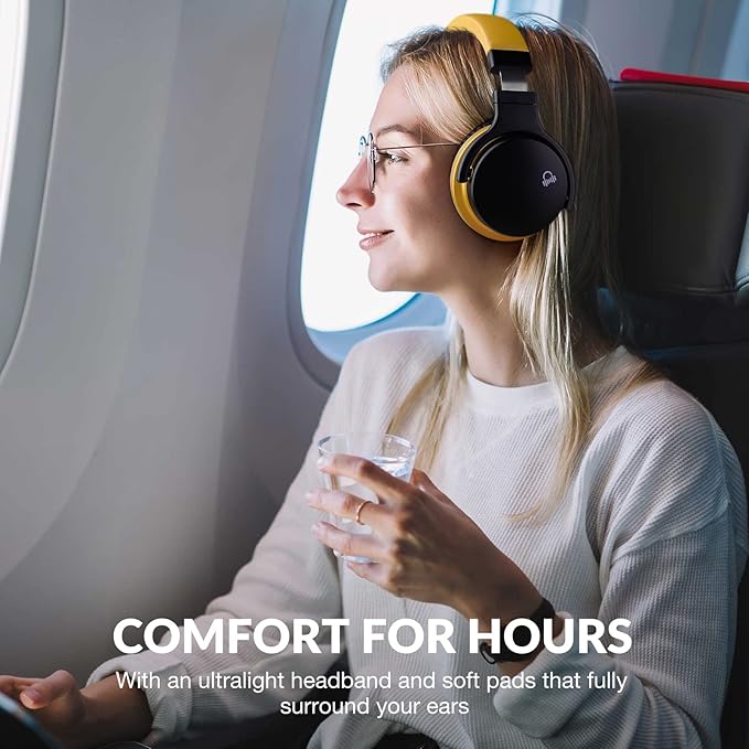 Million Sold Classic E7 Active Noise Cancelling Headphones with Upgraded HD Sound, Wireless Bluetooth Headphones Over The Ear Unequaled Comfort, Vivid Deep Bass, for Home Office Travel Birthday Gift