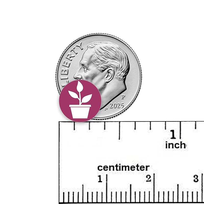 Plant Planner Stickers / 110 Dot Icon Vinyl Stickers (1/3”) / Water Plants Reminder Care Fertilize/Essential Productivity Life Planner Stickers/Bujo Bullet Journaling/ToDo (1 Sheet, Berry)