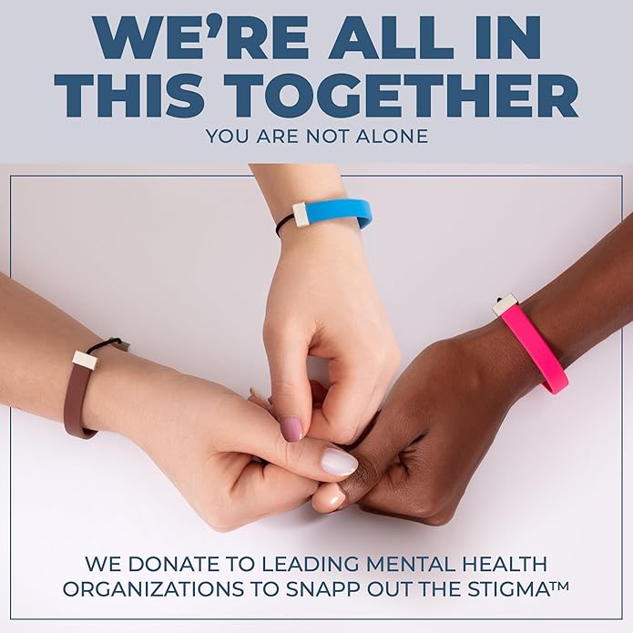 ANXIETY BRACELET for All-Day Stress Relief and Positive Mental Focus; Multiple Sizes and Colors