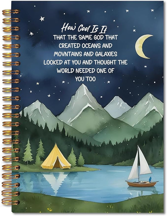 Inspirational Christian Notebook, How Cool Is It That the Same God Motivational Bible Journal, Prayer Journal for Women Men, Church Notes Journal, Spiral Notebooks 5.5x8.3 Inch