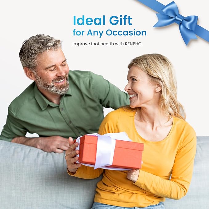 RENPHO Foot Massager Machine with Heat [2025 Upgraded], Shiatsu Foot Massager for Plantar Fasciitis, Birthday Gifts for Women, Wireless Control, D003R-BN