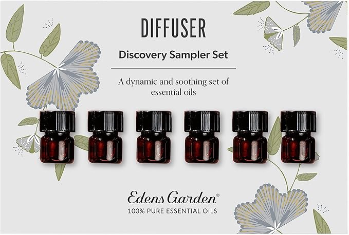 Edens Garden Essential Oils Diffuser Discovery 6 Set – 100% Pure Therapeutic Grade, Undiluted, Natural Aromatherapy Oil for Home Diffusers & Humidifiers – Holistic Gift for Men & Women, .92 ml/6 Pack