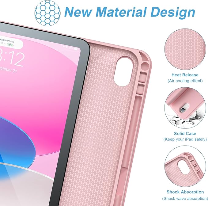 Keyboard Case for iPad Air 13 inch (M3 2025/M2, 2024),iPad Pro 12.9 inch (3/4/5/6th Gen) Magic Magnetic Backlit Keyboard Case with Multi-Touch Trackpad- Easy-Set Floating Cantilever Stand (light pink)