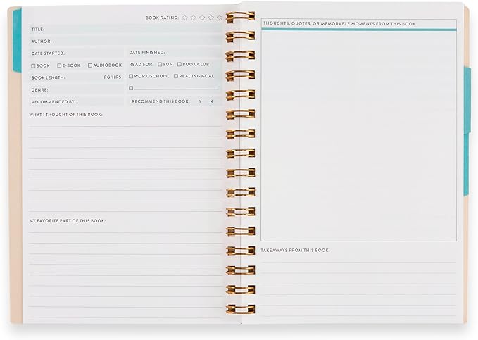 Erin Condren Inspired Collection A5 Reading Log - Books of Wisdom Cover