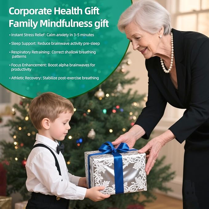 Portable Breath Balancer 3 Minutes of Quick Decompression and Sleep aid,Relieves Anxiety and Improves Focus,Sports Recovery Artifact & Corporate Health Gift & Family Mindfulness Gift (Light Green)