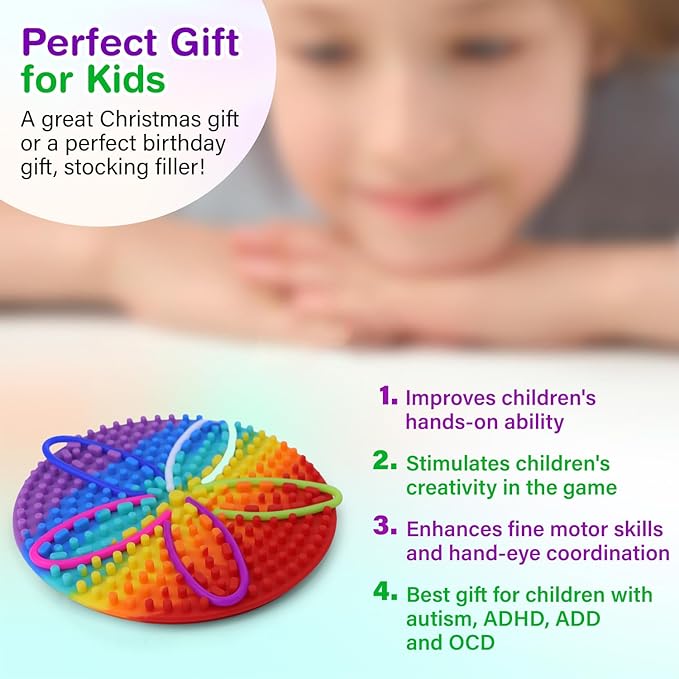 RadBizz Sensory Board for Kids and Adults, Engaging Sensory Activity, Durable Fidget Toys for Stress Relief, Educational Tool for Enhanced Focus and Calm, Travel-Friendly Design