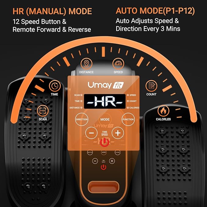 Under Desk Elliptical Machine, Ellipse Leg Exerciser for Seniors, Quiet & Portable Electric Seated Eclipse Exercise Training Machine with Remote, 12 Speeds & Mute Function, Manual & Auto Mode