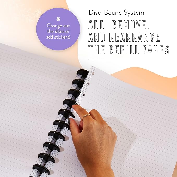 Happy Planner Plans + Notes Planner Refill Paper, 100 Sheets of Lined Refill Paper for Journals, Big Size