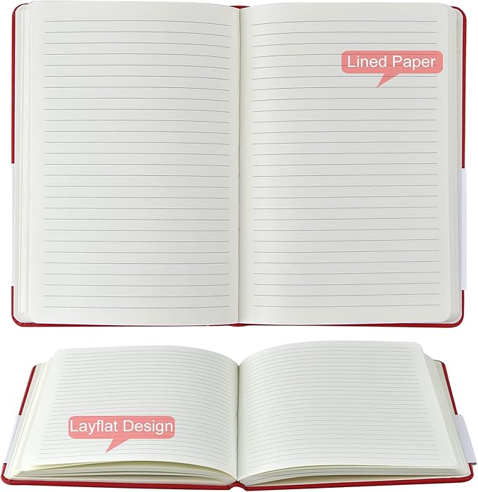 Coopay 12 Pack A5 Journal Notebooks Bulk, 160 Pages, 100GSM Thick Paper, 8.3 x 5.5 inch Hardcover Lined Leather Journals for Writing Office School Business Work Men Women (Multicolor)