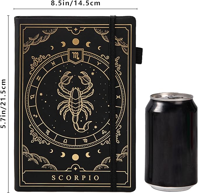 TIEFOSSI Constellations Dotted Journal Notebook-A5 Writing journals with 100gsm 400pages Paper, Hardcover Bullet Organizers Notebook for Women, Men, Teens (Scorpio)