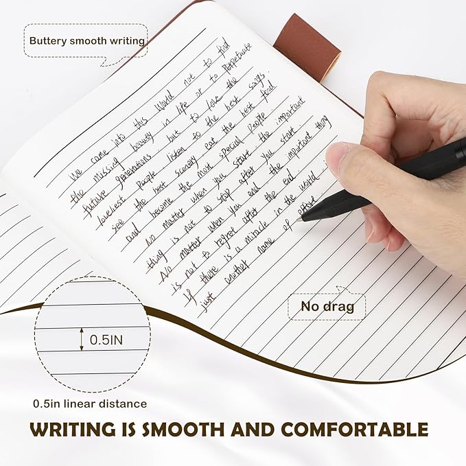 Stone Paper Notebook for Women Men, Waterproof Notebook Hardcover Executive Journal, Ruled Notebooks for Writing, Business, Work ＆ School, 160 Pages Notebook with Gift Box (B5 Pink)