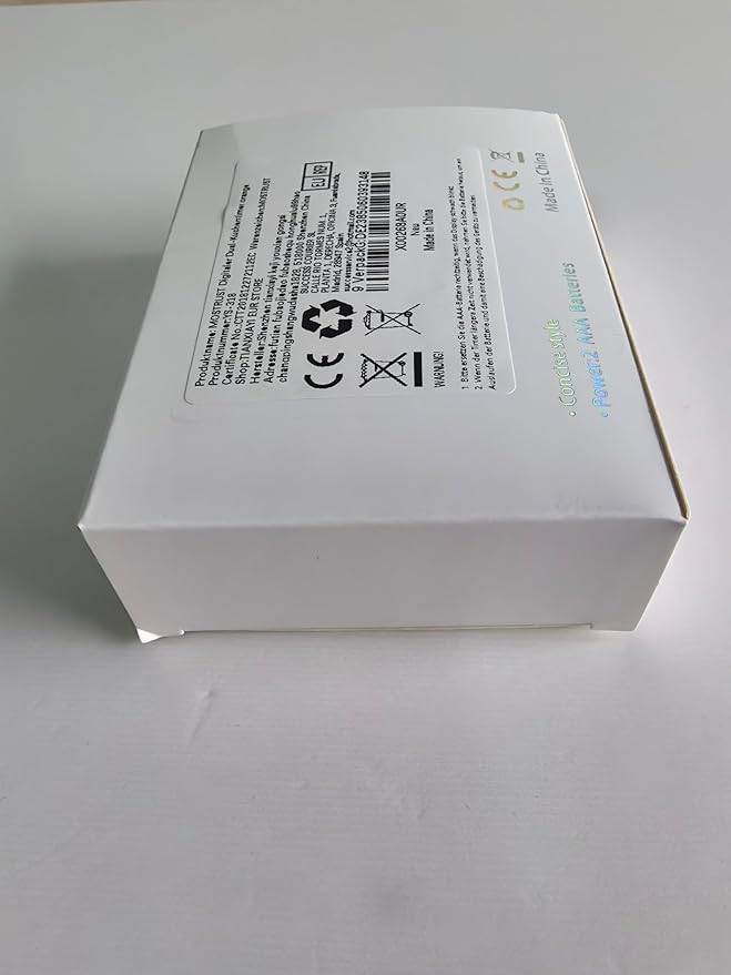 Digital Dual Kitchen Timer, 3 Channels Countdown Triple Timer for Cooking, Magnetic Memory-Preset Large Display Adjustable Alarm Volume, Multi Times Management, 3A Battery Included, Orange