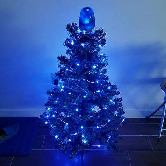 66Ft 200 LED Fairy Lights Plug in, Waterproof with Remote Outdoor 8 Modes Christmas Lights Bedroom Decor, Twinkle Light with Timer for Girl's Room Christmas Decorations (Blue)