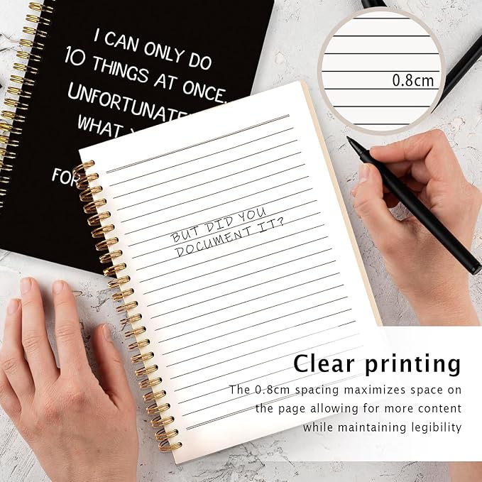 Funny Office Supplies Notebook, Work Notebooks for Note Taking, Work Journal for Women Men Coworkers, I Can Do 10 Things at Once Funny Hardcover Spiral Notebooks 5.5x8.3 Inch