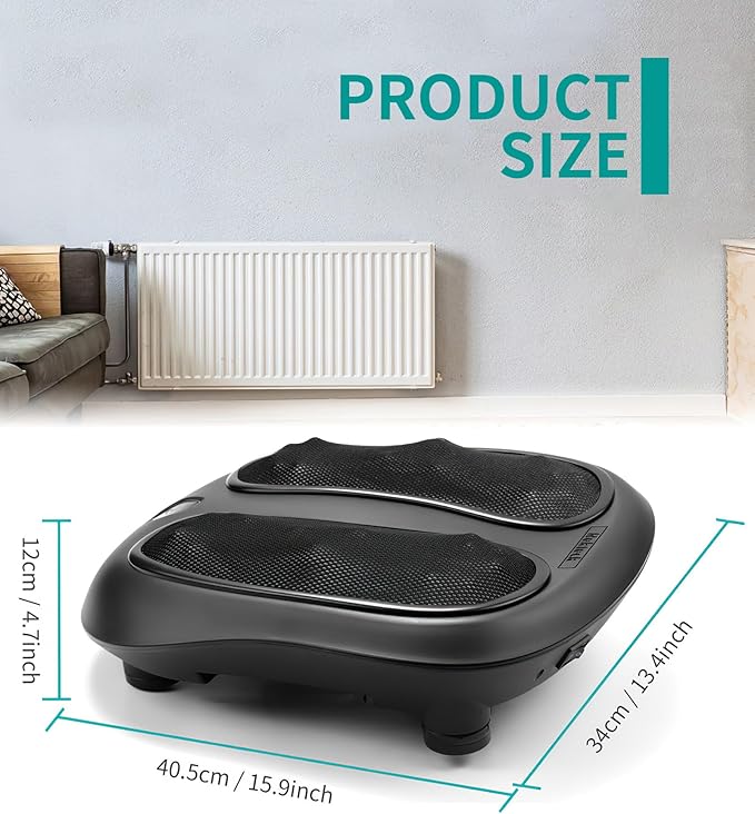 Nekteck Foot Massager with Heat, Shiatsu Heated Electric Kneading Foot Massager Machine for Neuropathy, Plantar Fasciitis, Feet Massage for Pain Relief, Circulation, Gifts for Man Woman Her Birthday