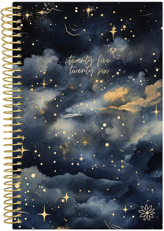 bloom daily planners 2025-2026 Academic Year Pocket Planner (July 2025 - July 2026) - 4” x 6” MINI Weekly Monthly Agenda Organizer & Calendar Book - Midnight Sky