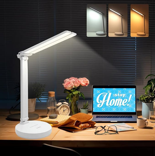 Desk Lamp,Led Cordless Rechargeable Lamp,2800K-6500K CCT Dual Swing Arm Reading Lights For Books In Bed,Protect Eyes Rg0 Study Lamp With Usb Charging Port,Bedside Lamp,Desk Lamps For Home Office