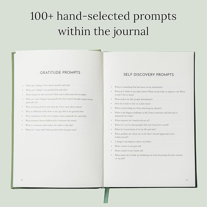 Day by Day Daily Gratitude Journal 2025 for Mindfulness, Happiness, Reflection, and Self Care, Undated Planner Gifts for Women & Men