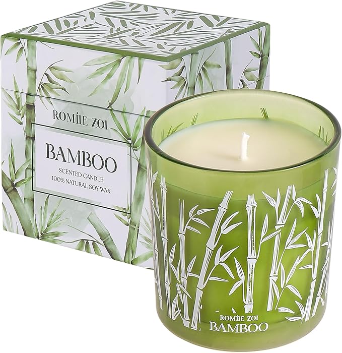Aromatherapy Jar Candle - 6oz Soy Wax Candle - Infused with Bamboo Aroma - with Beautiful Keepsake Box Special