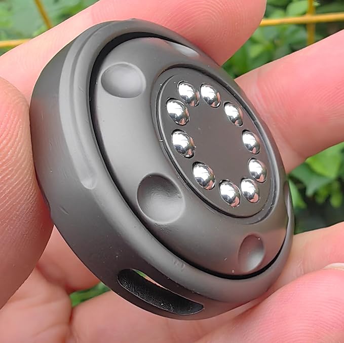 EDC Magnetic Metal Stress Relief Spinner Toy, Anxiety Reducing EDC Fidget Toy for Focus and Calm, Portable Office and Home Use (Grey)