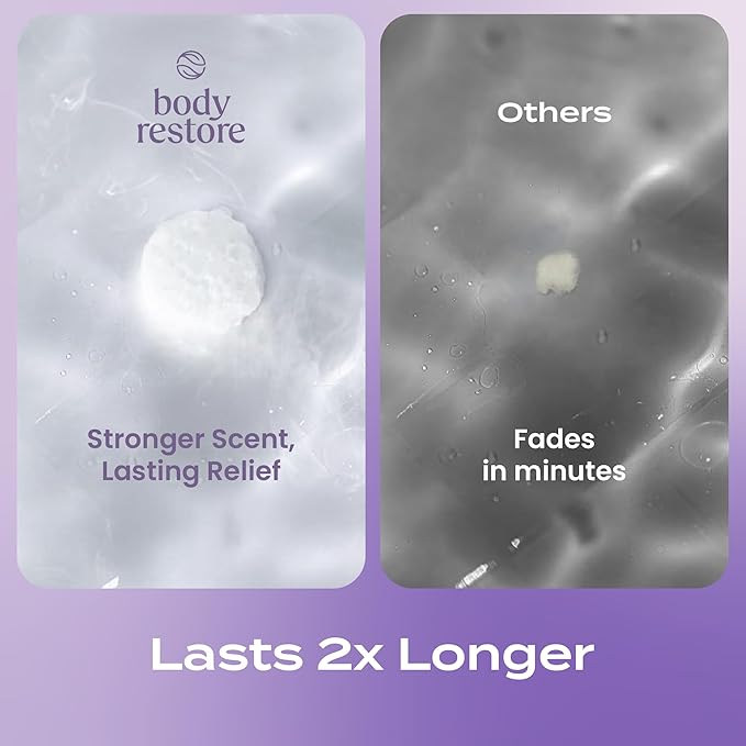 Body Restore Shower Steamers Aromatherapy 15 Pack - Christmas Stocking Stuffers, Birthday Gifts for Women, White Elephant, Relaxation, Self Care for Men - Lavender