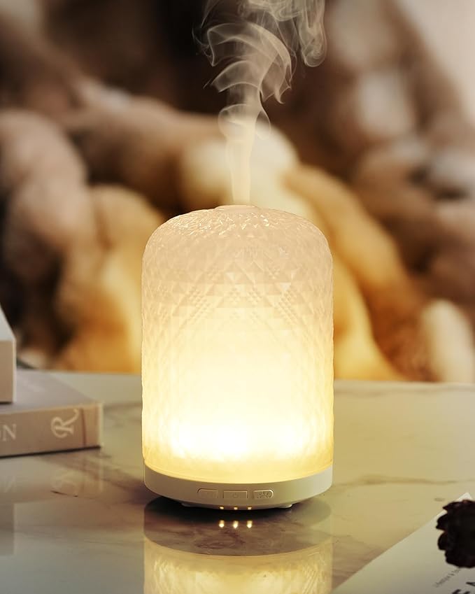 Aromatherapy Diffuser – Ultrasonic Essential Oil Diffuser, Health Night Light, Timer & Auto Shut-Off, BPA-Free, 120ml Diffusers for Home, Office, or Spa