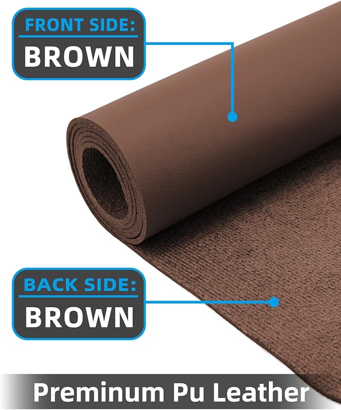 Leather Desk Pad Protector,48"x 17"Desk Mat Large, Mouse Pad, Non-Slip PU Leather Desk Blotter,Waterproof Desk Pad for Office/Home Brown