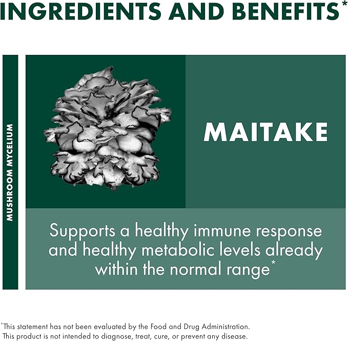Host Defense Maitake Extract - Immune & Cellular Health Support - Dietary Herbal Supplement with Maitake Mushroom & Mushroom Mycelium - Liquid Supplement - 1 fl oz (30 Servings)