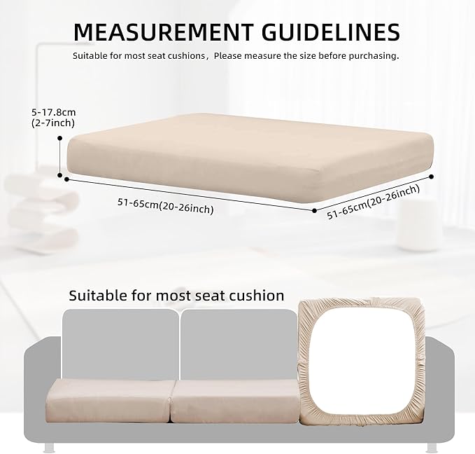 14Pcs Outdoor Cushions Covers Waterproof, Patio Cushion Covers, Stretch Cushion Covers Replacement,Cushion Slipcovers, Furniture Cushion Covers (Beige 2, 14PCS)