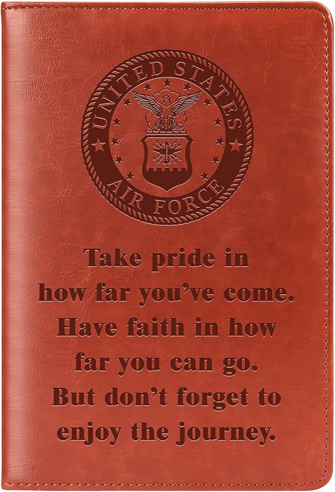 Air Force Gift Air Force Notebook Take Pride in How Far You Have Come Inspiration Lined Journal Notebook Military Journal Appreciation Gifts for Air Force Military Notebook (Take pride-AIR FORCE)