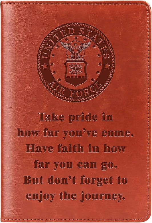 Air Force Gift Air Force Notebook Take Pride in How Far You Have Come Inspiration Lined Journal Notebook Military Journal Appreciation Gifts for Air Force Military Notebook (Take pride-AIR FORCE)