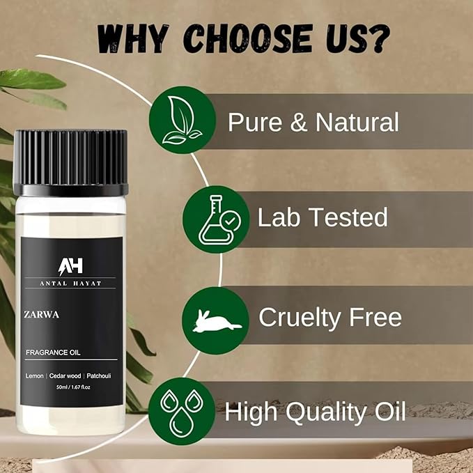 Hotel Scent Zarwa Diffuser Oil 50ml – Inspired by Aventus Cologne – Premium Home Scent – Essential Oil with Lemon, Patchouli, Cedarwood – Luxury Aromatherapy Refill for Diffusers