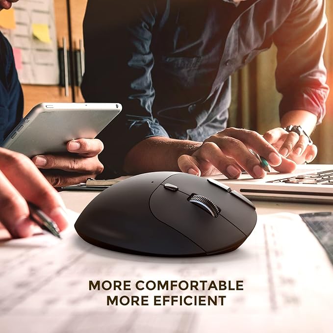 ECHTPower Trackball Mouse, Easy Thumb Control Ball Mouse, Precision and Smooth Tracking, Wireless Mouse Support 3 Device Connection(2.4G or BT), Rollerball Mouse for PC/Laptop/Mac/Windows