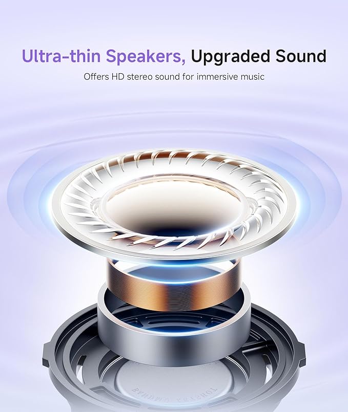 Voerou Sleep Headphones Bluetooth 5.4 Eye Mask, Sleep Mask with Bluetooth Headphones Wireless for Side Sleepers, Bulit-in Ultra-Thin Stereo Speakers Suitable for Sleep, Cool Gadgets for Men Women