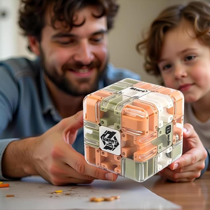 Large 3D Puzzle Maze Cube - Engaging Brain Teaser Toy, High Difficulty 3D Maze Cube & Ball, Stress Relief & Logic Development Puzzle, Spatial Awareness Brain Training Toy Educational Gift (1 PC)