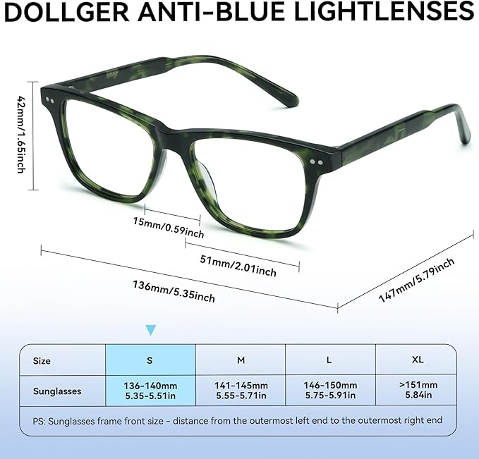 Dollger Fashionable Square Transparent Lenses Blue Light Blocking Glasses for Women Men - Computer Glasses for Stylish Women