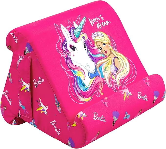 Flippy Tablet Pillow Stand - Cushion Tablet Stand & Holder, Bed Support for Lap and Desk, Compatible with Phone & Book Reading: Kindle, iPad Pro, iPhone & Samsung - Barbie