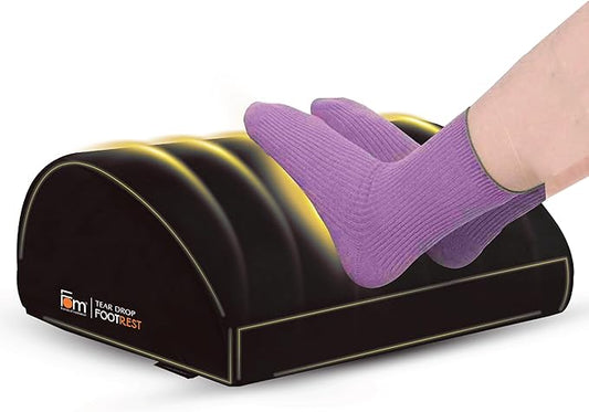 Friends of meditation Foot Rest for Office Chair | Foot Stool for Sofa | Ergonomic Foot Rest Under Table/Desk | Leg Resting Stool | Removable Cover | Black