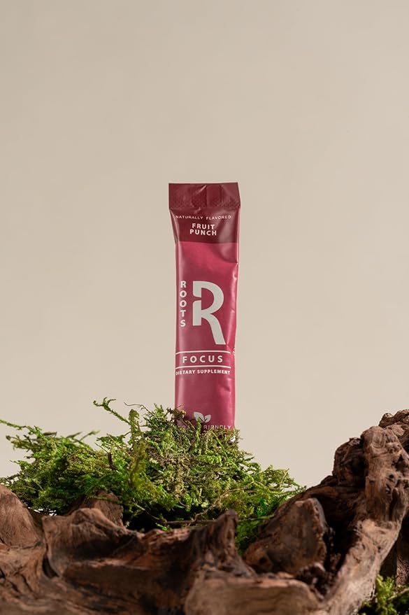 Roots Focus Nootropic Brain Supplement, Fruit Punch, Blend of Lion's Mane, Cordyceps, and Reishi Functional Mushrooms with Extended-Release Caffeine, 15 Servings