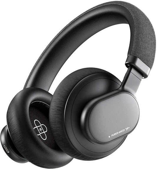 Active Noise Cancelling Headphones, Wireless Over Ear Bluetooth Headphones with Microphone, 40H Playtime, Comfortable Fit,Bluetooth 5.3,Black