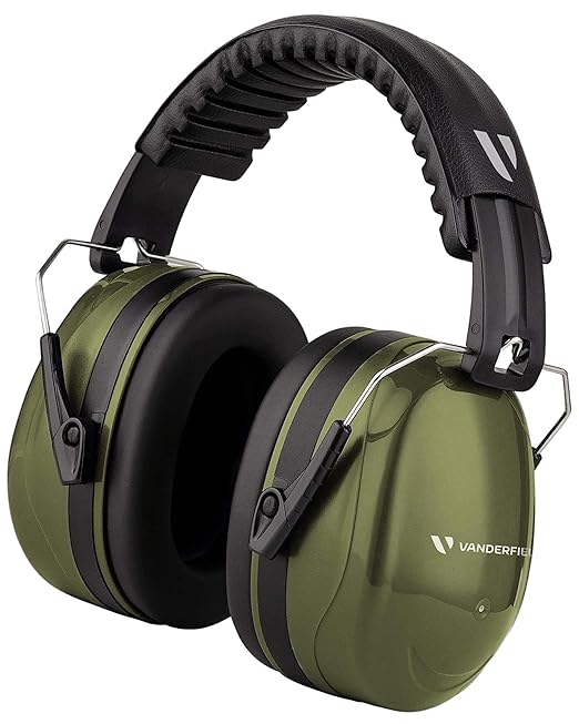 Vanderfields Hearing Protection Ear Muffs for Noise Reduction, 33dB Certified, Noise Cancelling Safety Ear Protection for Shooting, Adult Headphones for Lawn Mowing, DIY, Construction, Woodworking