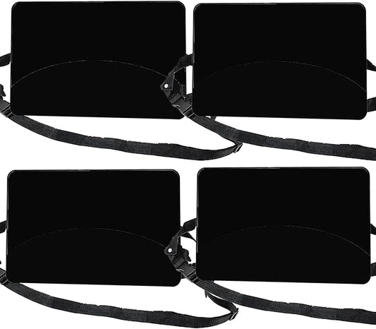 Airplane Footrest Adjustable Feet Rest for Plane Easy to Use Foot Hammock Airplane Travel Essentials Portable Light Leg Hammock for Plane Travel Accessories for Adult (Black, 4 Pack)