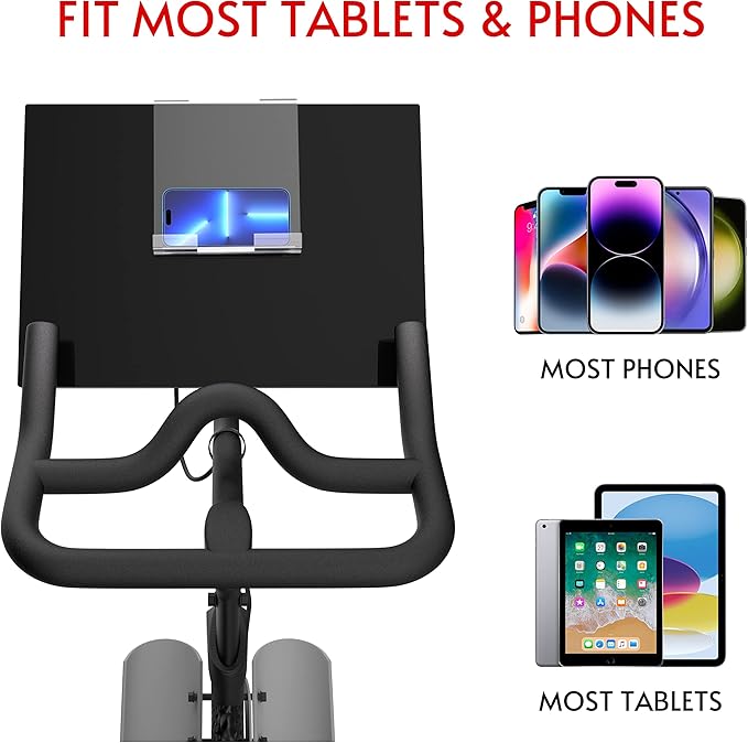 Tablet Holder Mount Compatible with Peloton Bike & Bike Plus & Row & Tread, Holder for iPad, Phone/Tablet Stand for Most Exercise Bicycle & Treadmill Accessories