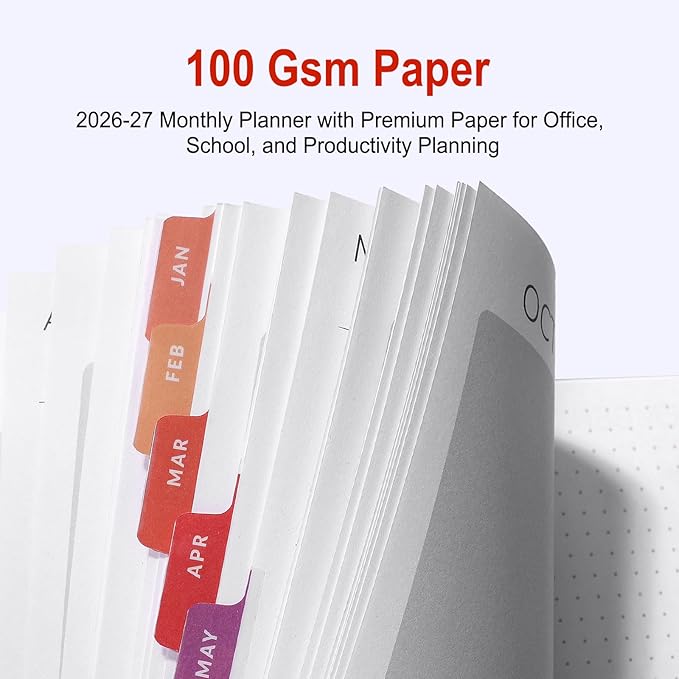 GNL Monthly Planner 2026-2027, 2 Year(27 Months) Calendar Planner, Oct. 2025 - Dec 2027, 7" x 10" Monthly Spreads & Yearly Planner, Perfect for School Office Home Planning, Purple