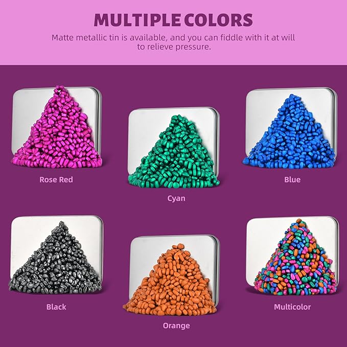 Ferrite Rocks,Black More Than 600 Weak Magnetic Smooth Ferrite Pebbles, Desk Toys and Time-Killer for Adults